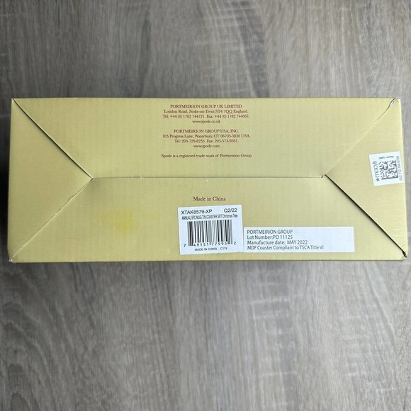 Spode 5 Piece Tin Christmas Tree Set ~ 12oz Cups Coasters Tin NEW w/Box - Picture 10 of 12